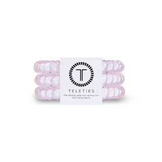 Rose Water Pink small spiral hair ties by Teleties - House of Me boutique Norman OK
