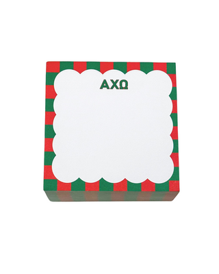 Scallop sorority sticky note cube with Greek letters by Duo Threads, sorority big little gift - House of Me boutique Norman OK