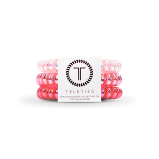 Think Pink small spiral hair ties by Teleties - House of Me boutique Norman OK