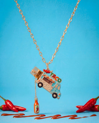 Taco Truck Locket Necklace.