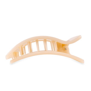 Almond beige large flat rectangle hair clip by Teleties - House of Me boutique Norman OK