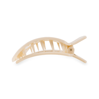 Almond beige medium flat square hair clip by Teleties - House of Me boutique Norman OK