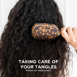 Tortoise detangler hair brush by Teleties bristle detail - House of Me boutique Norman OK