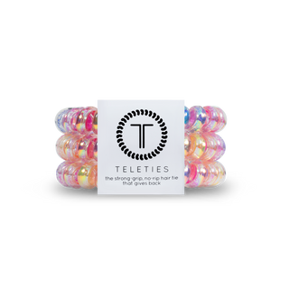 Eat Glitter for Breakfast large spiral hair ties by Teleties - House of Me boutique Norman OK