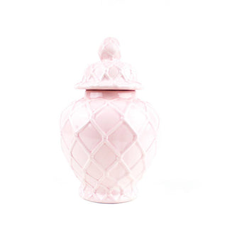 Pink Textured Ginger Jar - Large.