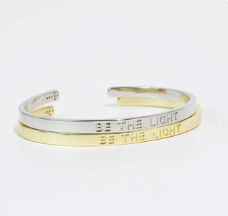 Be the Light Silver/Gold Bracelet- Treasure Jewel back view - House of Me boutique Norman OK