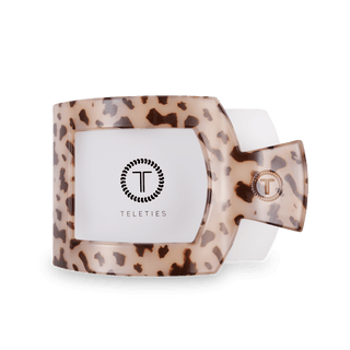 Blonde tortoise large flat square hair clip by Teleties - House of Me boutique Norman OK