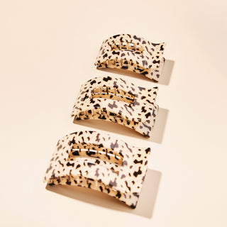Blonde tortoise medium flat rectangle hair clip by Teleties - House of Me boutique Norman OK