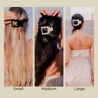 Tortoise small flat square hair clip by Teleties - House of Me boutique Norman OK