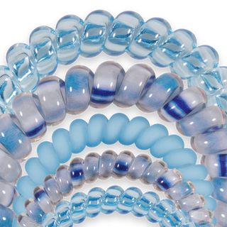 Blue Lagoon mix pack spiral hair ties by Teleties - House of Me boutique Norman OK