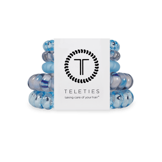 Blue Lagoon mix pack spiral hair ties by Teleties - House of Me boutique Norman OK