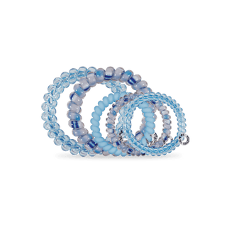 Blue Lagoon mix pack spiral hair ties by Teleties - House of Me boutique Norman OK