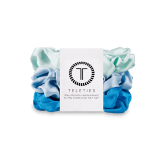 Blue My Mind large silk scrunchies by Teleties - House of Me boutique Norman OK