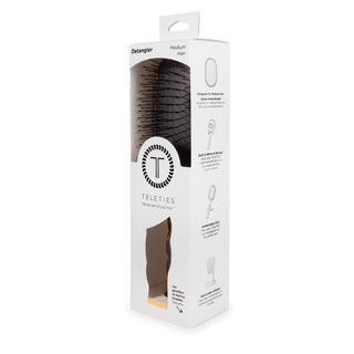 Tortoise detangler hair brush by Teleties alternate view - House of Me boutique Norman OK
