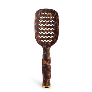 Tortoise vented hair brush by Teleties lifestyle view - House of Me boutique Norman OK