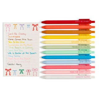 Spread Sunshine Coastal-Inspired Pen Set of 12 styled on model - House of Me boutique Norman OK