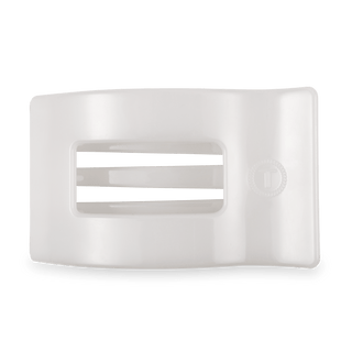 Coconut white large flat rectangle hair clip by Teleties - House of Me boutique Norman OK