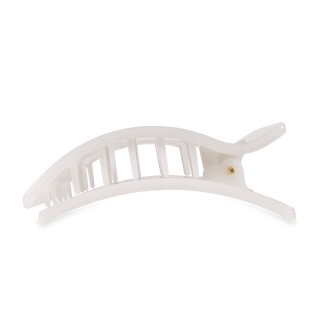 Coconut white large flat rectangle hair clip by Teleties - House of Me boutique Norman OK