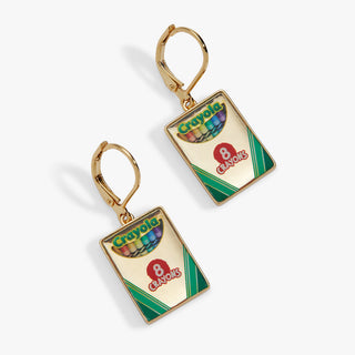 Crayola 'To Teach Is To Color A Life Forever' Crayon Box Earrings.