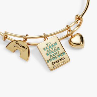 Crayola 'To Teach Is To Color A Life Forever' Multi Charm Bangle.