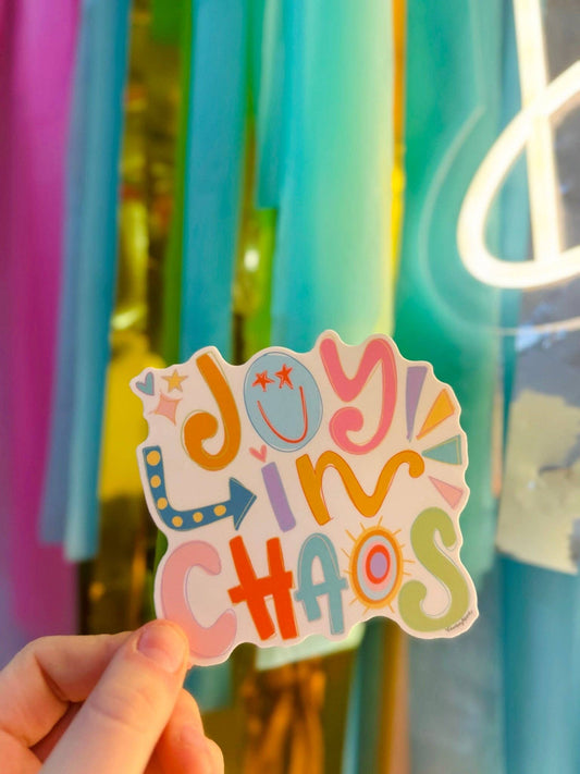Joy In Chaos Sticker- Doodles By Rebekah