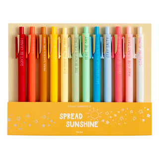 Spread Sunshine Coastal-Inspired Pen Set of 12 front view - House of Me boutique Norman OK