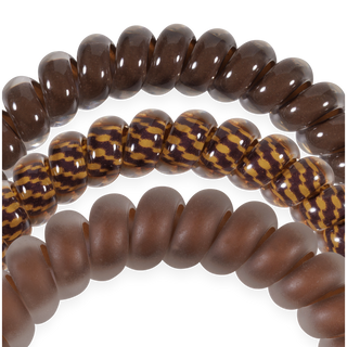 Morning Brew small spiral hair ties by Teleties close up view - House of Me boutique Norman OK