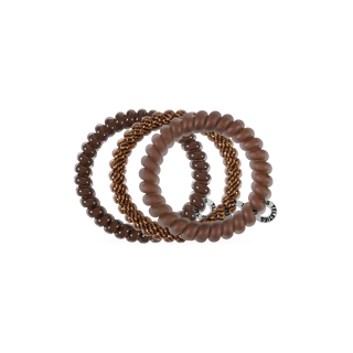 Morning Brew small spiral hair ties by Teleties in hair - House of Me boutique Norman OK