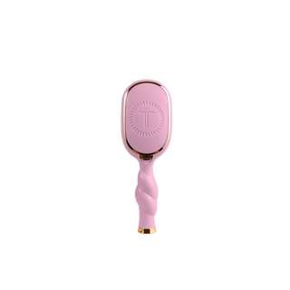 Bubblegum pink mini detangler hair brush by Teleties in purse - House of Me boutique Norman OK
