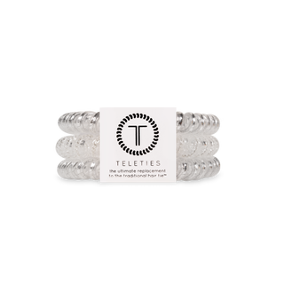 Silver Slay small spiral hair ties by Teleties - House of Me boutique Norman OK