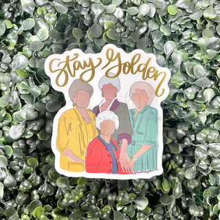 Stay Golden Sticker handmade inspirational sticker - House of Me boutique Norman OK