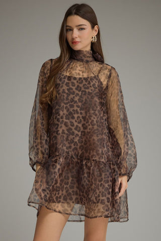 Emma Leopard Mini Dress.