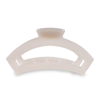 Coconut white large open hair clip by Teleties - House of Me boutique Norman OK