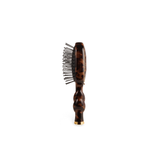 Tortoise mini detangler hair brush by Teleties styled view - House of Me boutique Norman OK