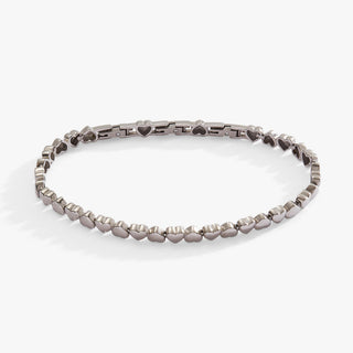 Heart Charm Tennis Bracelet.