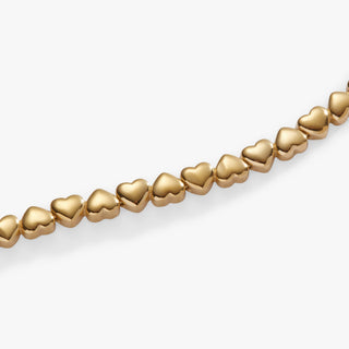 Heart Charm Tennis Bracelet.