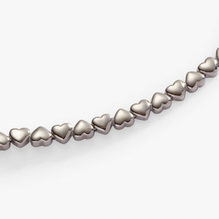 Heart Charm Tennis Bracelet.