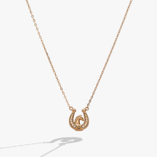 'Horse Girl At Heart' Horseshoe Necklace.