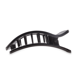 Jet black large flat rectangle hair clip by Teleties - House of Me boutique Norman OK