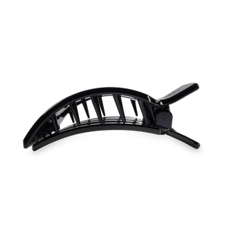 Jet black medium flat square hair clip by Teleties - House of Me boutique Norman OK