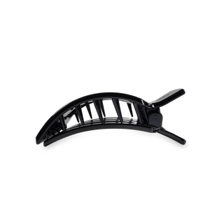 Jet black small flat square hair clip by Teleties - House of Me boutique Norman OK