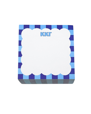 Scallop sorority sticky note cube with Greek letters by Duo Threads, sorority big little gift - House of Me boutique Norman OK