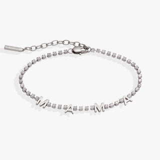 'Mama' Crystal Tennis Bracelet.