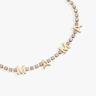 'Mama' Crystal Tennis Bracelet.