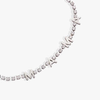 'Mama' Crystal Tennis Bracelet.