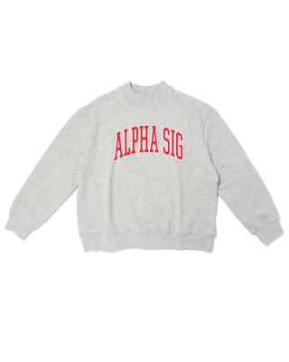 Campus sorority embroidered mock neck sweatshirt by Duo Threads, sorority apparel - House of Me boutique Norman OK