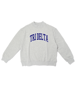 Campus sorority embroidered mock neck sweatshirt by Duo Threads, sorority apparel - House of Me boutique Norman OK