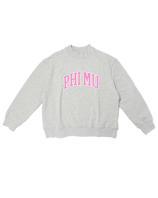 Campus sorority embroidered mock neck sweatshirt by Duo Threads, sorority apparel - House of Me boutique Norman OK