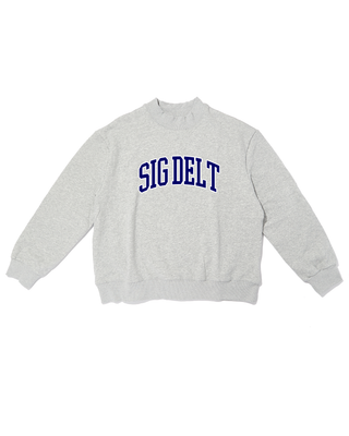 Campus sorority embroidered mock neck sweatshirt by Duo Threads, sorority apparel - House of Me boutique Norman OK