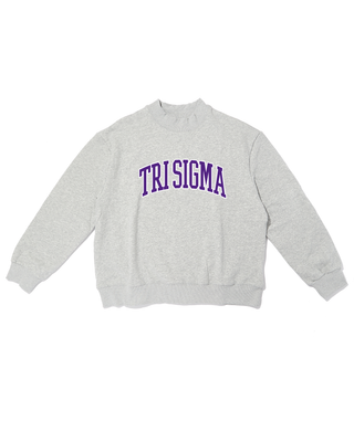 Campus sorority embroidered mock neck sweatshirt by Duo Threads, sorority apparel - House of Me boutique Norman OK